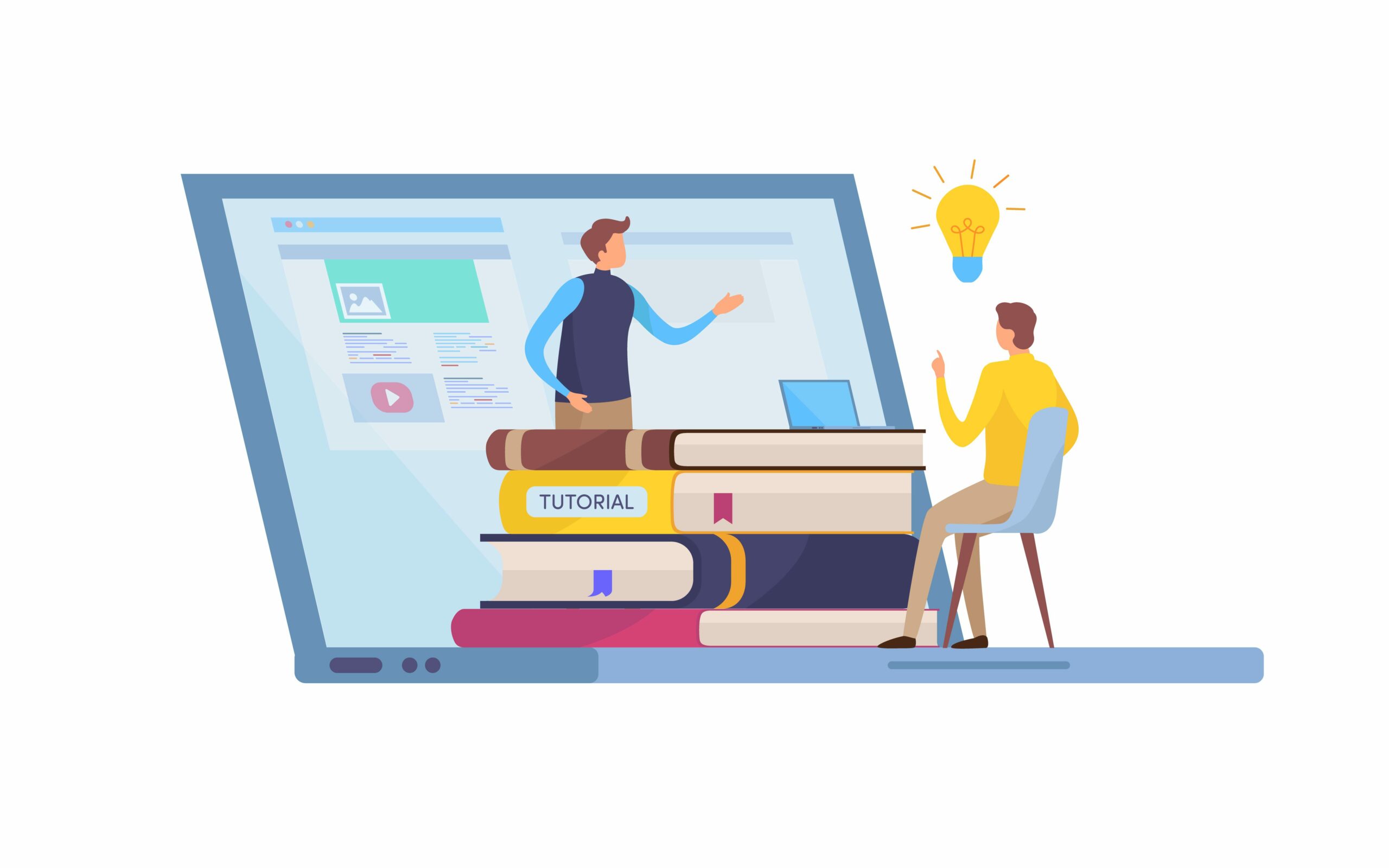 Study online training courses and education e-learning on application